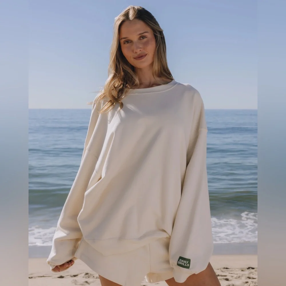 Daily Drills Unisex Oversized Crew - Picture 1 of 3